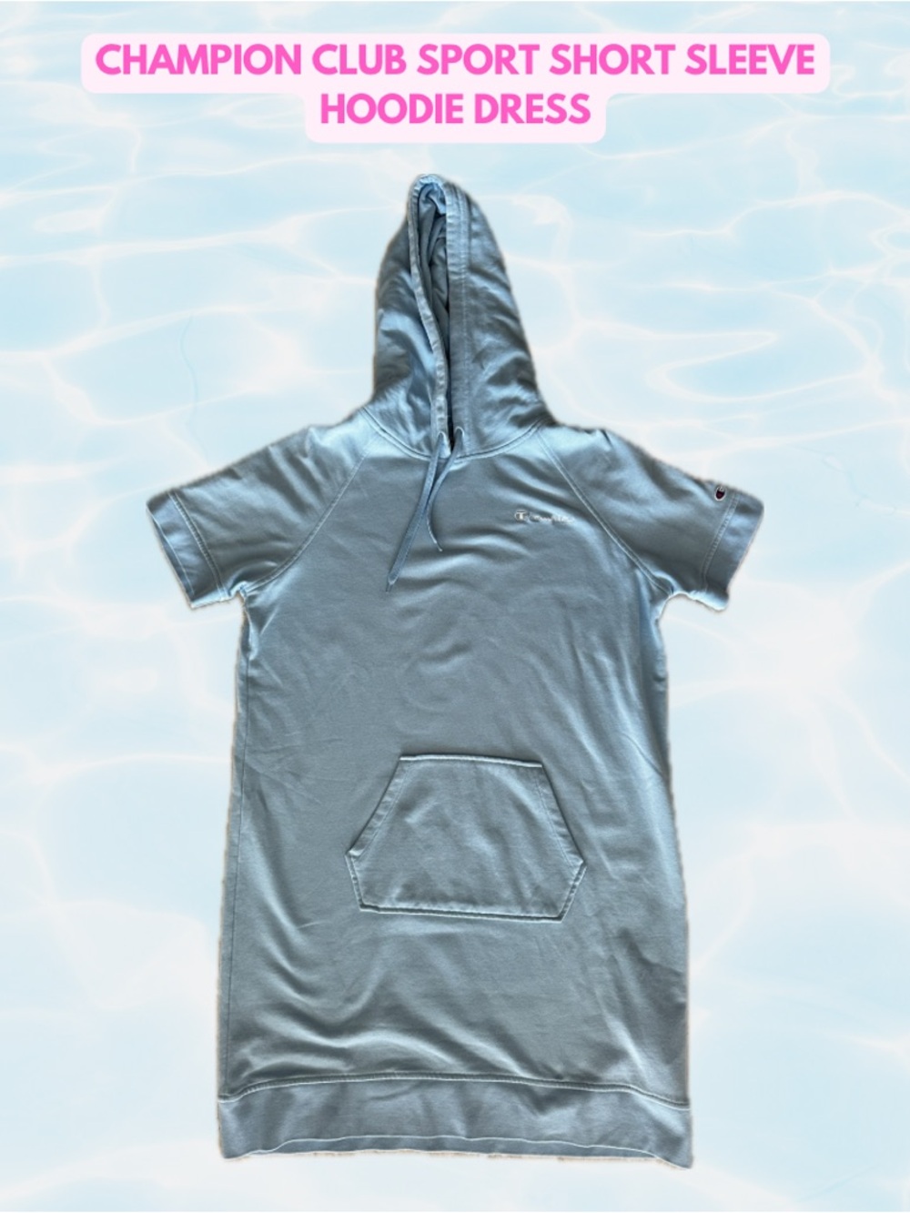 Champion Club Sport short sleeve hoodie dress